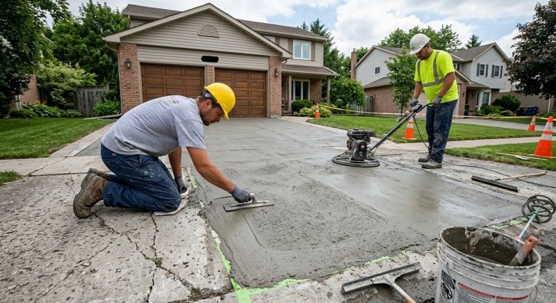 Concrete Driveway Resurfacing in West Des Moines, IA