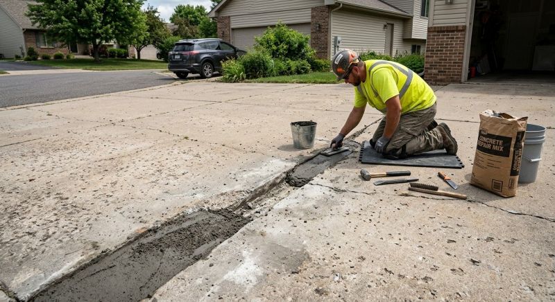 Cement Driveway Repair in Des Moines, IA