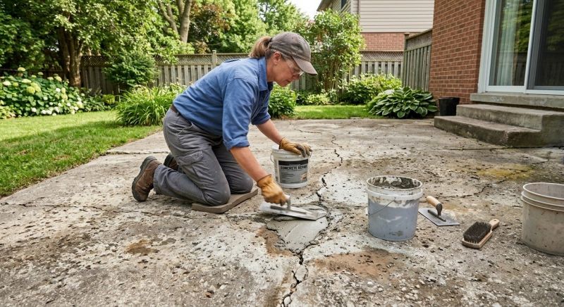 Cement Patio Repair in West Des Moines, IA
