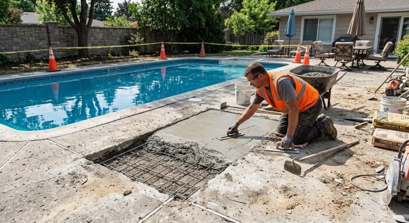 Concrete Pool Patio Repair in Miami Dade County, FL