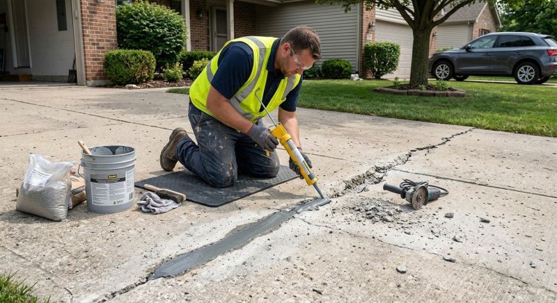 Cracked Concrete Repair in West Des Moines, IA