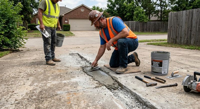 Cracked Concrete Repair in West Des Moines, IA